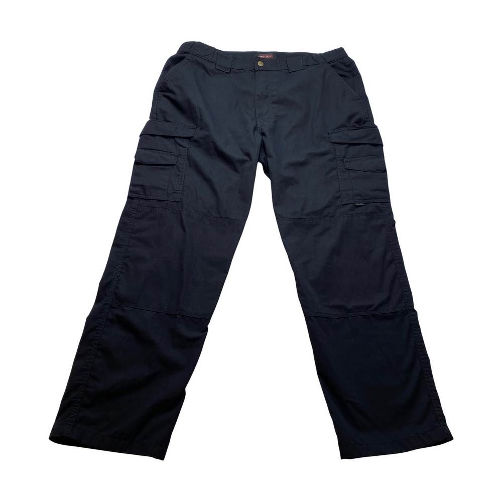 TRU-SPEC 24-7 Series Tactical Cargo Pants Mens 38x32 Black Ripstop Work Trousers